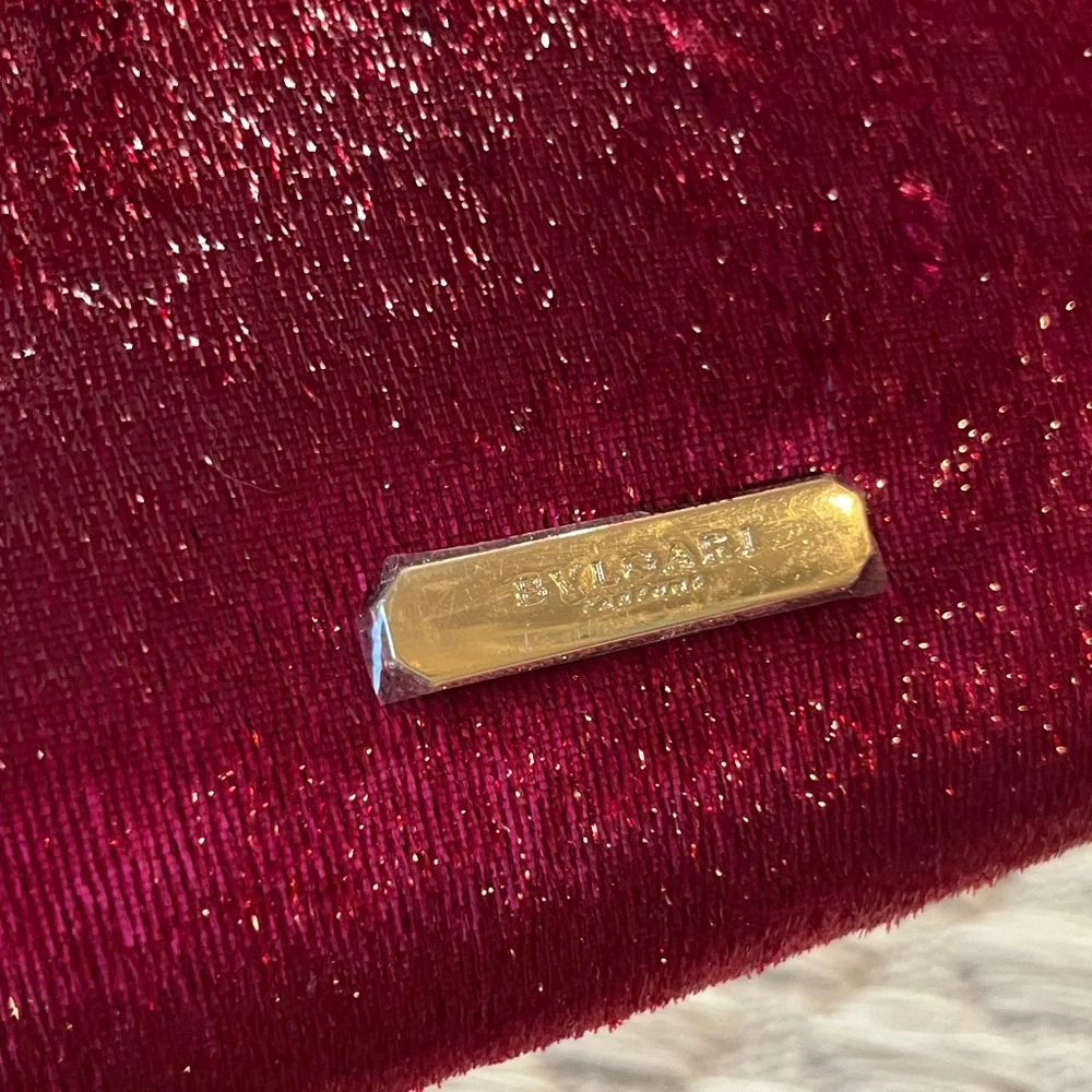 NWOT Bulgari Sparkling Burgundy Cosmetic Bag